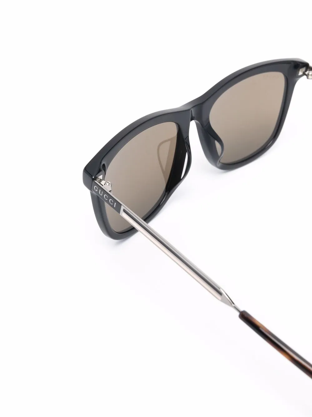 Gucci Eyewear Zonnebril met rond montuur Zwart