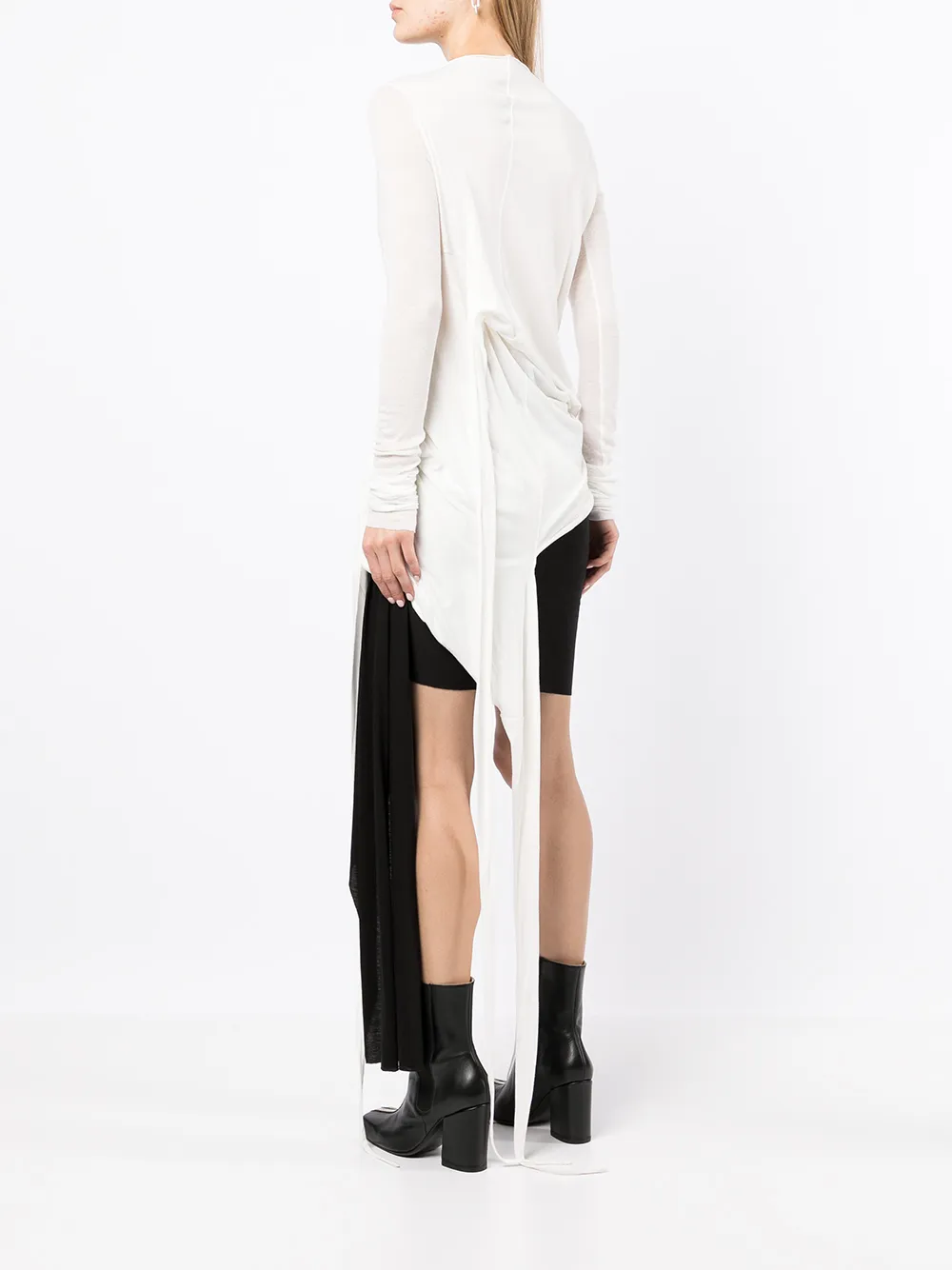 фото Rick owens lilies топ асимметричного кроя с длинными рукавами
