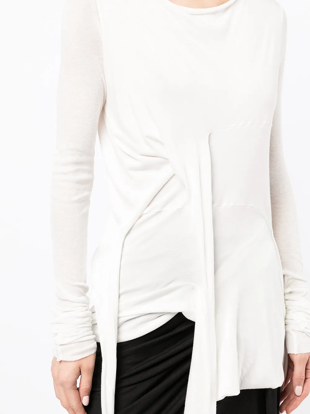 фото Rick owens lilies топ асимметричного кроя с длинными рукавами