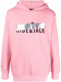 Hide&Jack logo-print pullover hoodie - Pink