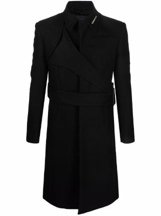 HELIOT EMIL Belted wool-blend Coat - Farfetch