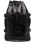 Officine Creative drawstring leather backpack - Black