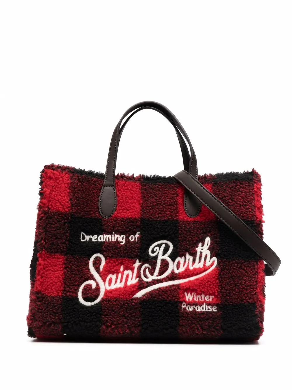 

MC2 Saint Barth tartan check pattern tote bag - Red