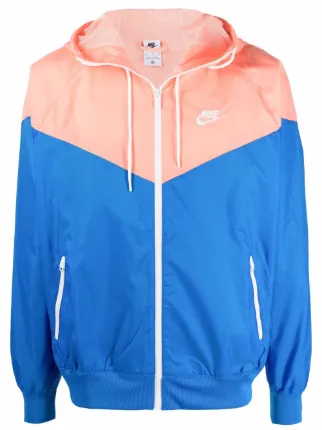 Nike windbreaker pink hot sale white and blue