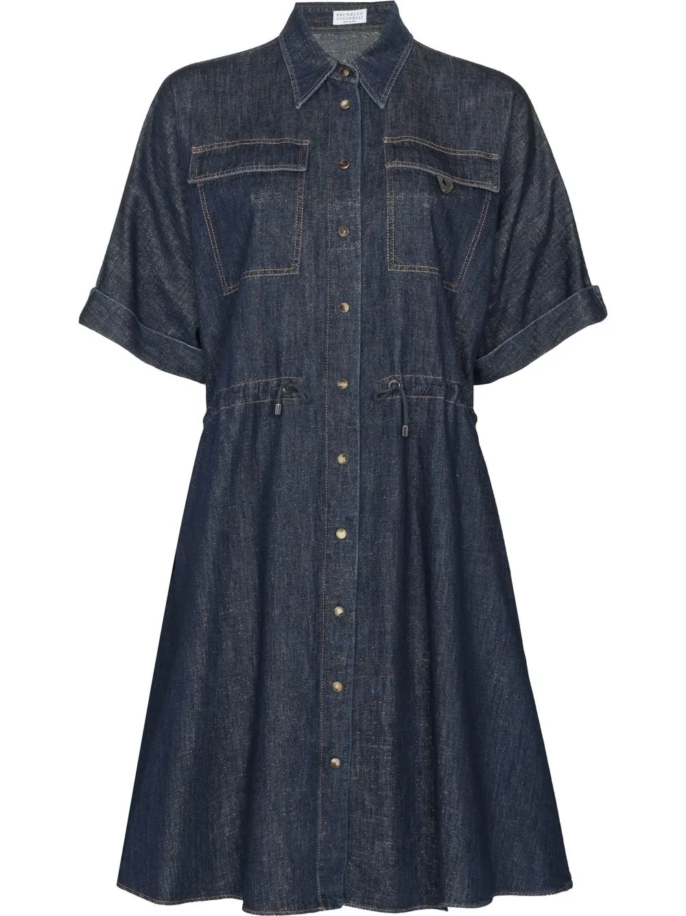 

Brunello Cucinelli denim midi shirt dress - Blue