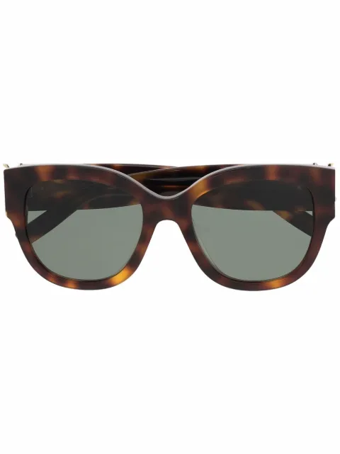 Saint Laurent Eyewear tortoiseshell-effect tinted sunglasses