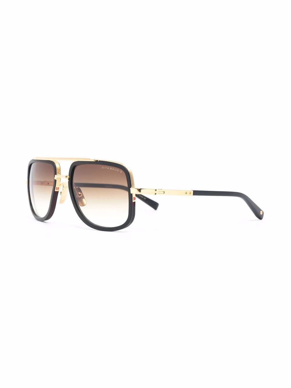 Shop Dita Eyewear Mach-s Pilot-frame Sunglasses In Black