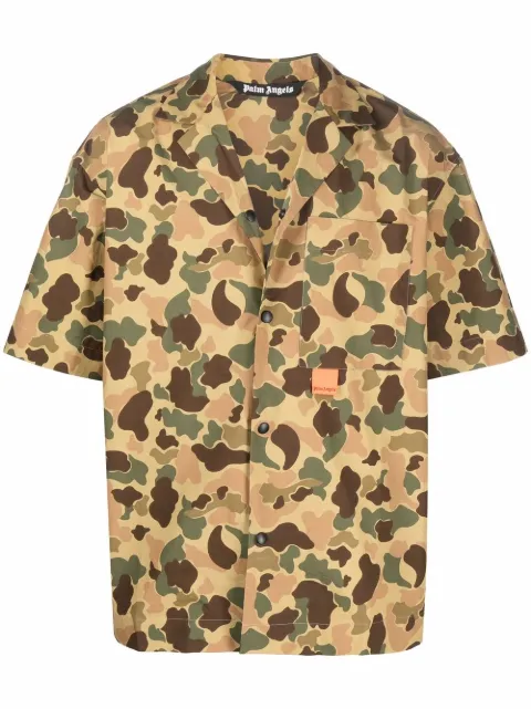 Palm Angels camisa con estampado militar