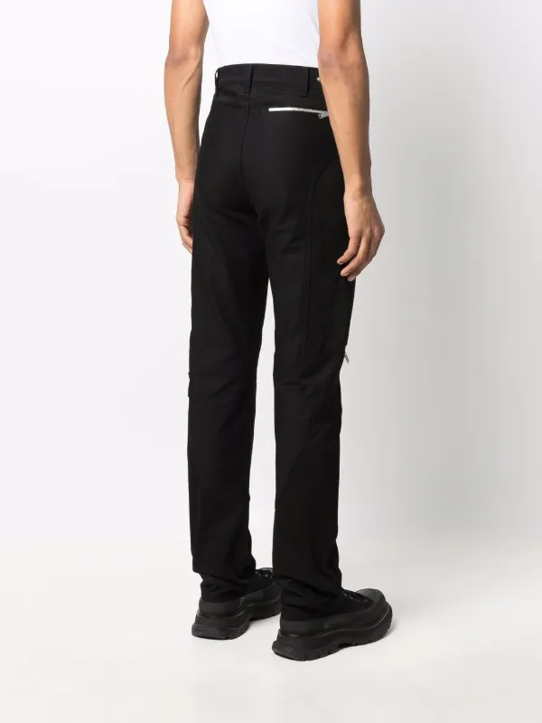HELIOT EMIL zip-detailed straight-leg Trousers | Black