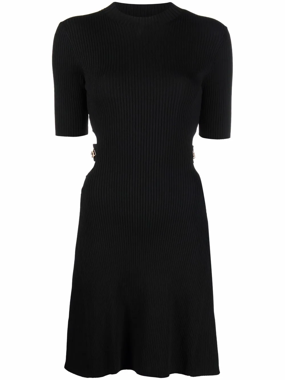 

Maje vestido corto tejido de canalé - Negro