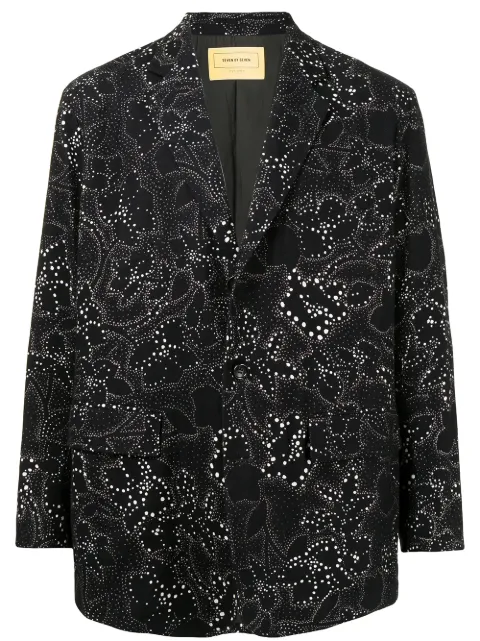 Seven By Seven floral single-breasted blazer