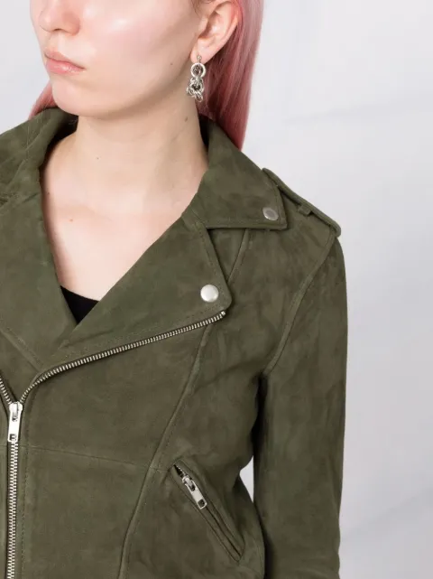 Maje Suede Biker Jacket - Farfetch