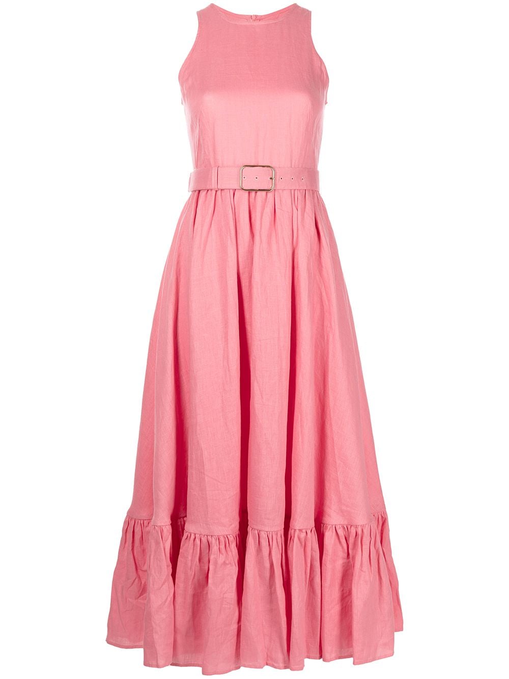 Leo Lin Sleeveless Belted Midi Dress - Farfetch