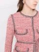 Maje tweed-style belted jacket