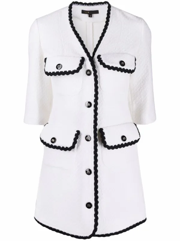 Vestido corto Ritosio con ribete festoneado Maje por 335€ - Compra online  SS22 - Devolución gratuita y pago seguro