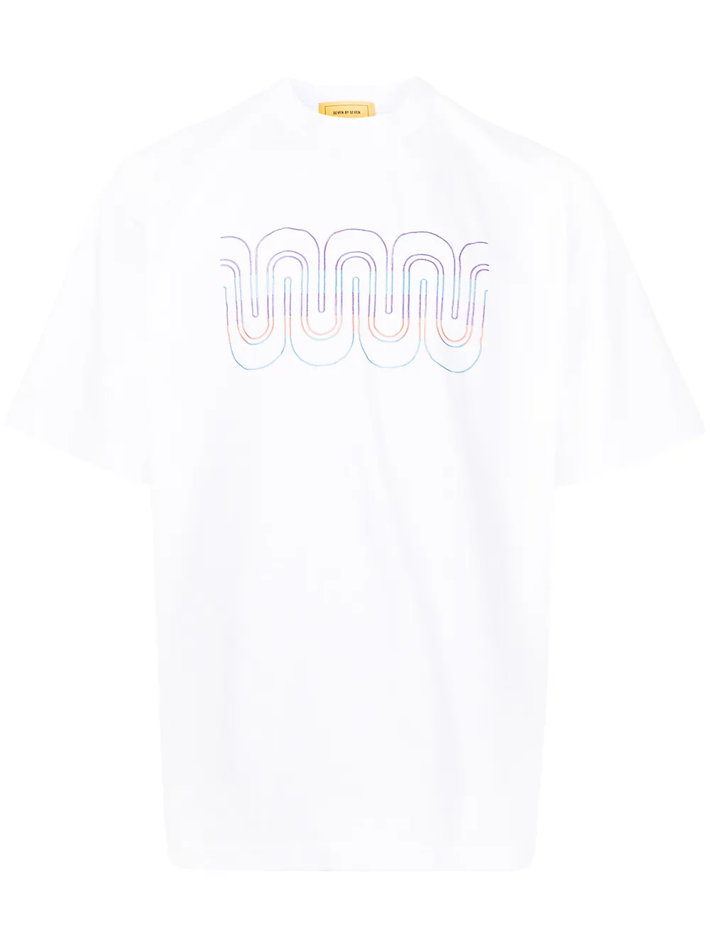 

Seven By Seven playera con estampado gráfico - Blanco