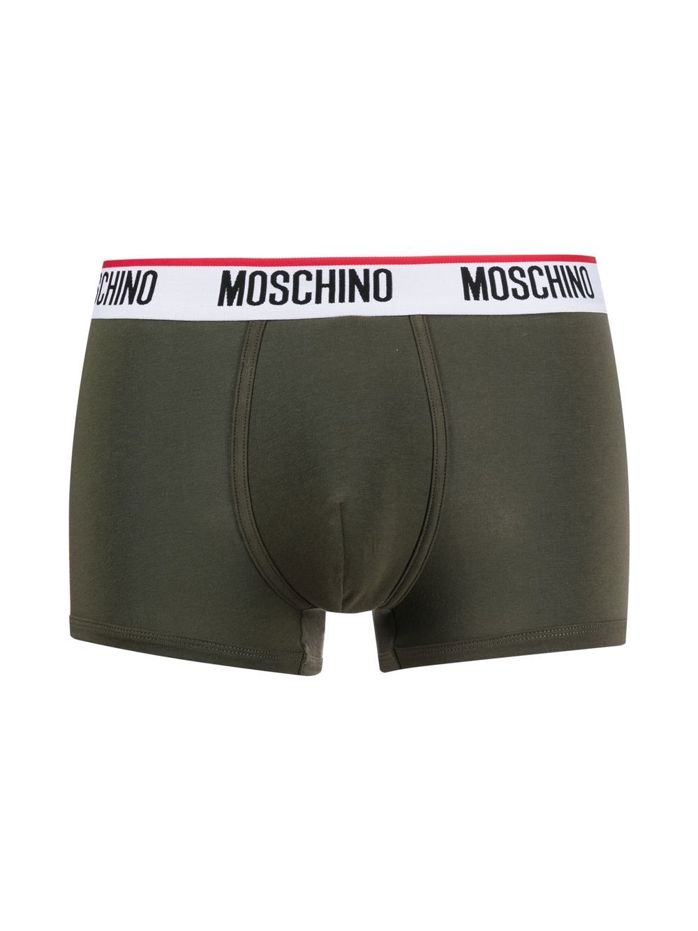 Moschino Boxershorts met logo tailleband - Groen