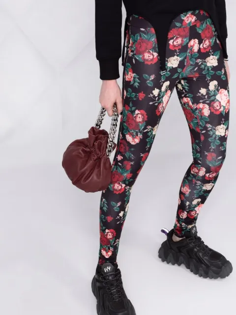 LIU JO Rose Print Leggings - Farfetch