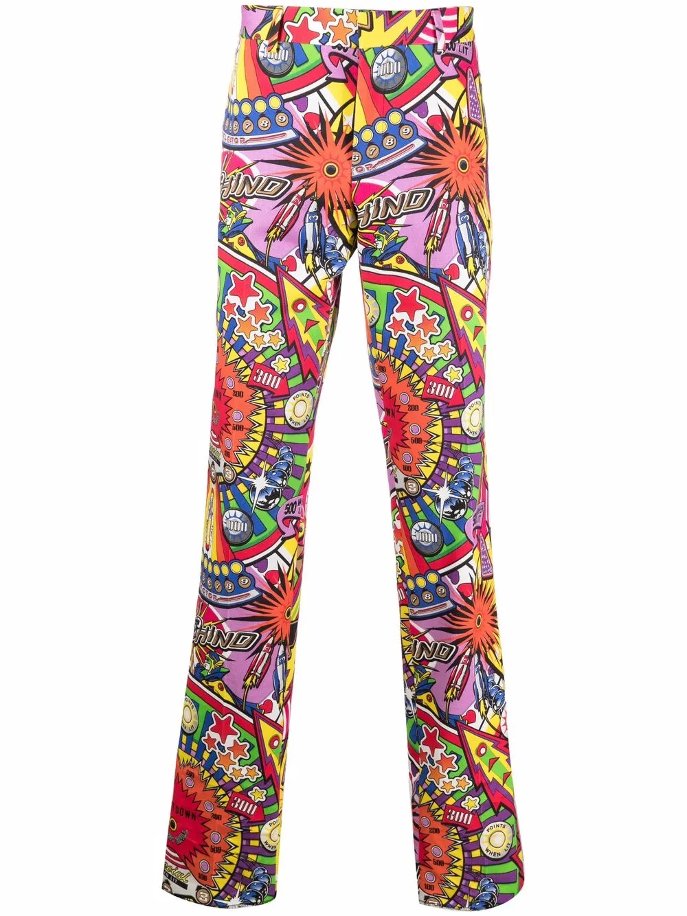 

Moschino graphic-print straight-leg trousers - Multicolour