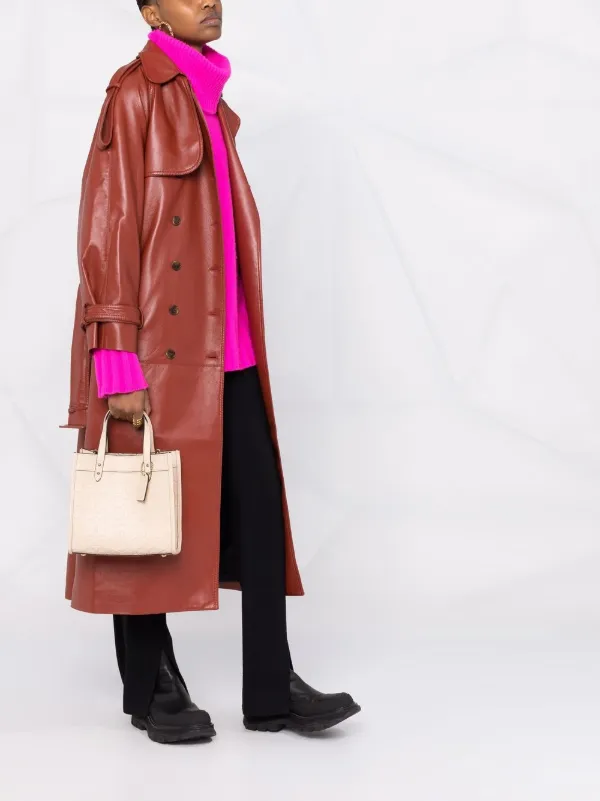 coach leather field tote