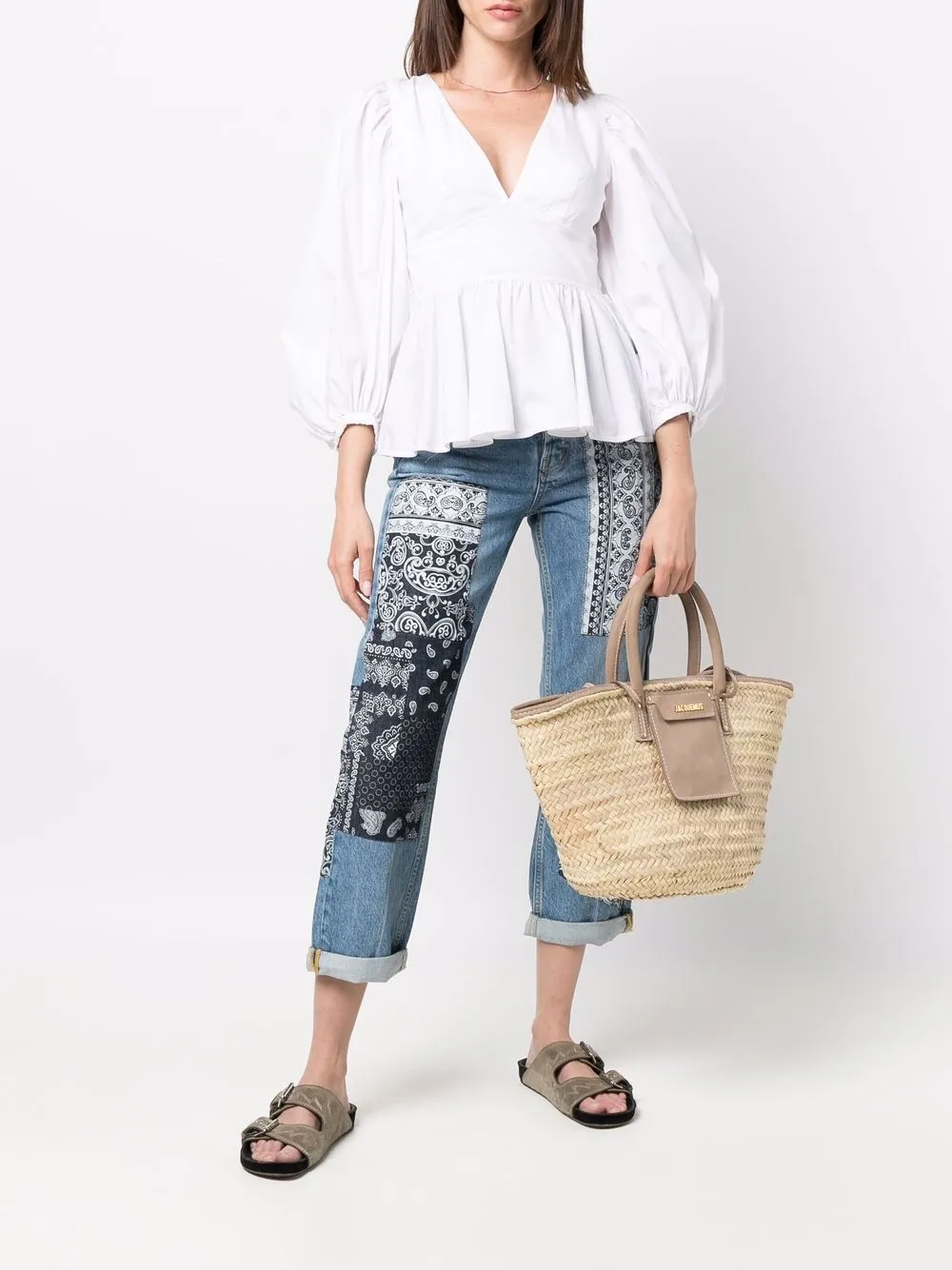 Maje bandanapatch Jeans Farfetch