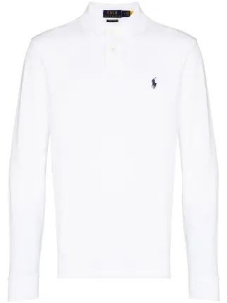 Polo Pony a maniche lunghe Farfetch Abbigliamento Top e t-shirt T-shirt Polo Grigio 