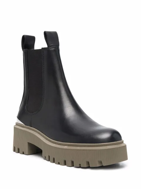 maje chelsea boots with platform sole