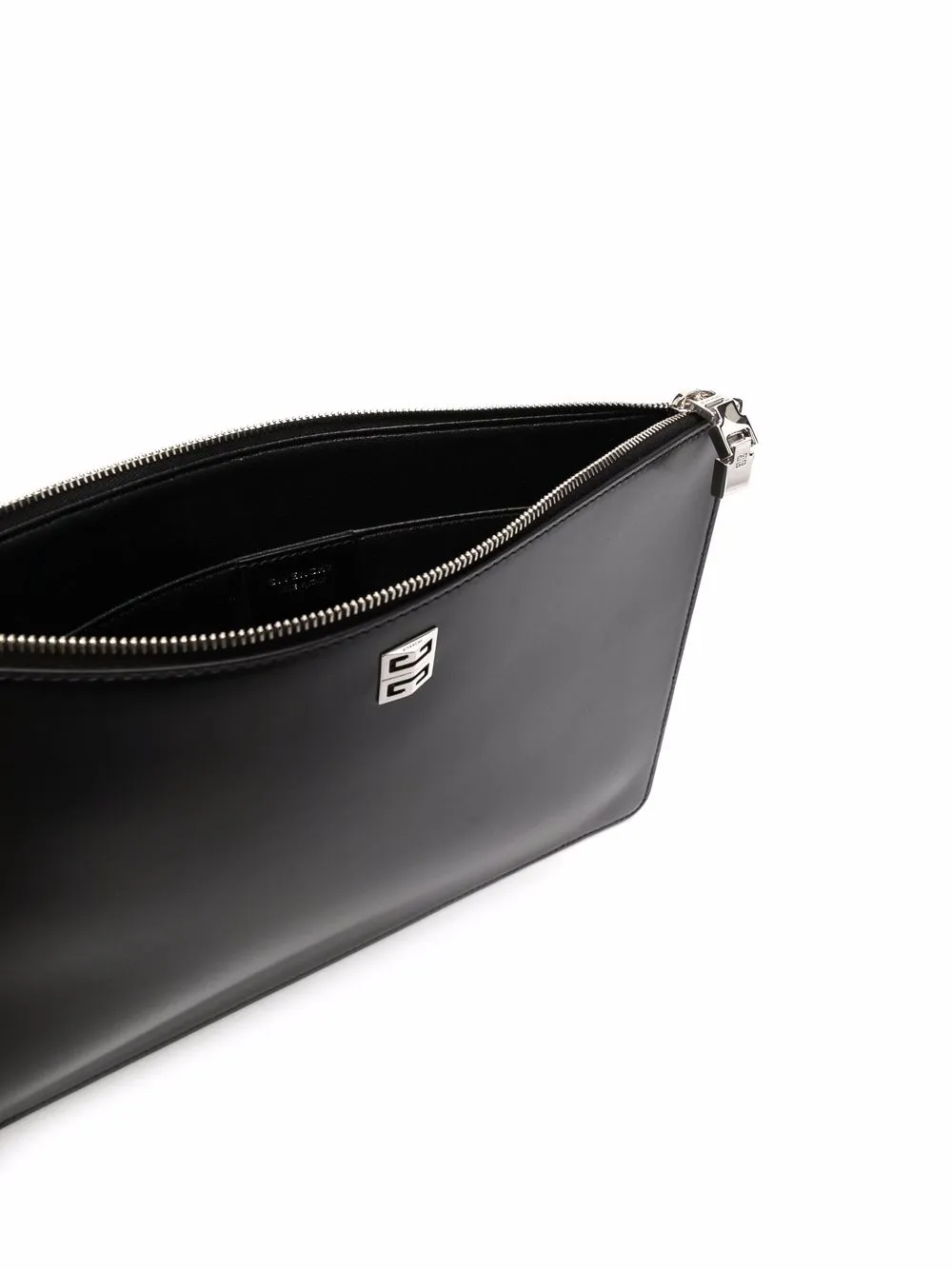 Givenchy 4g Medium Leather Clutch In Schwarz