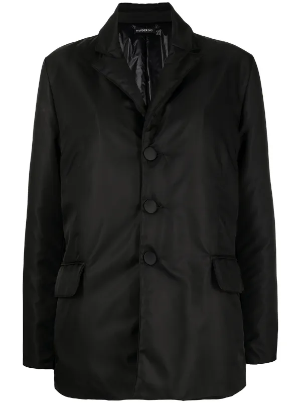 Wandering Blazer Puffer Jacket Black FARFETCH GE