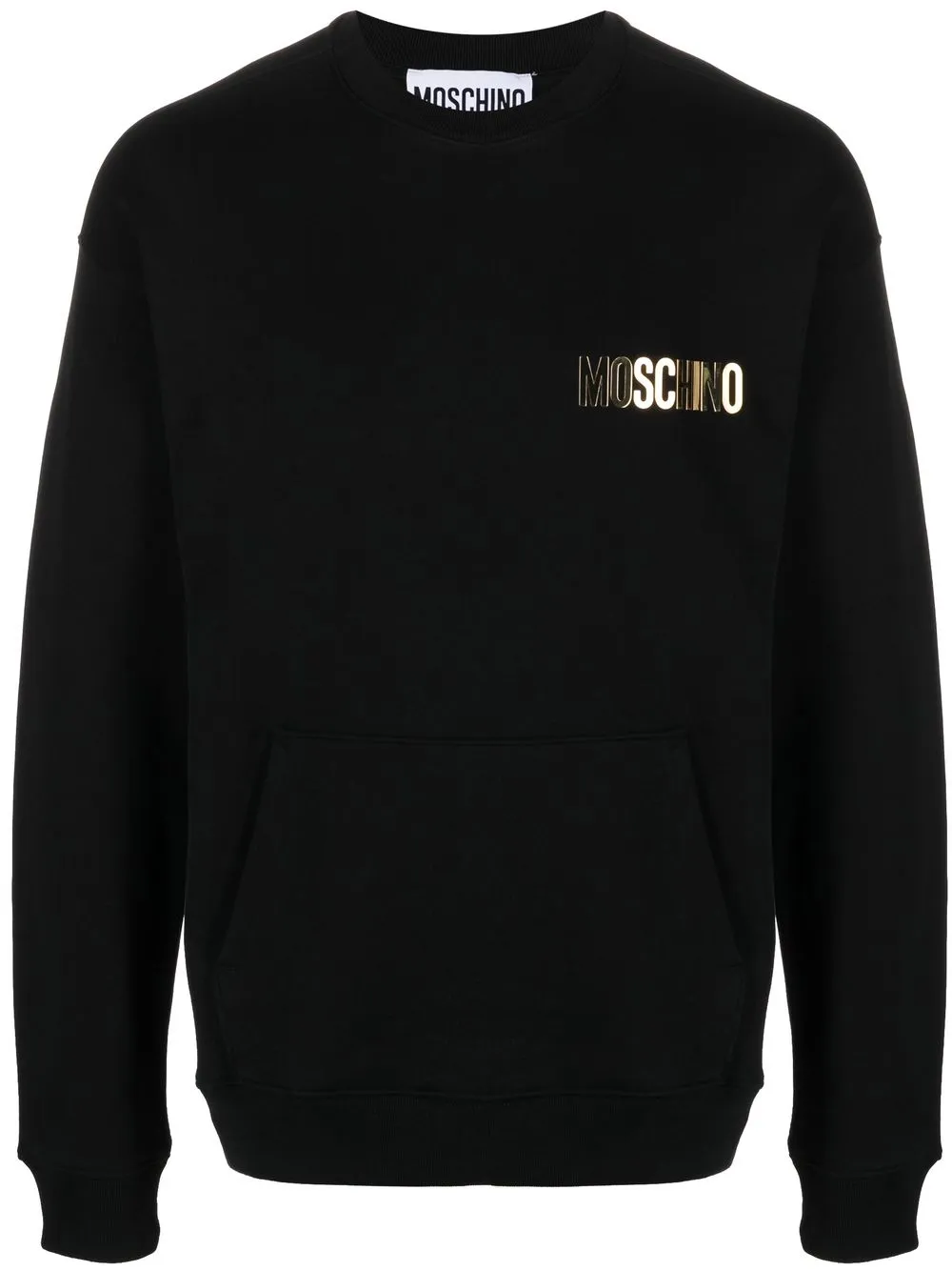 

Moschino metallic-logo crew sweatshirt - Black