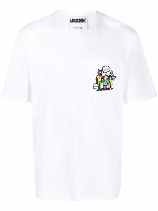 Moschino Embroidered Organic Cotton T 