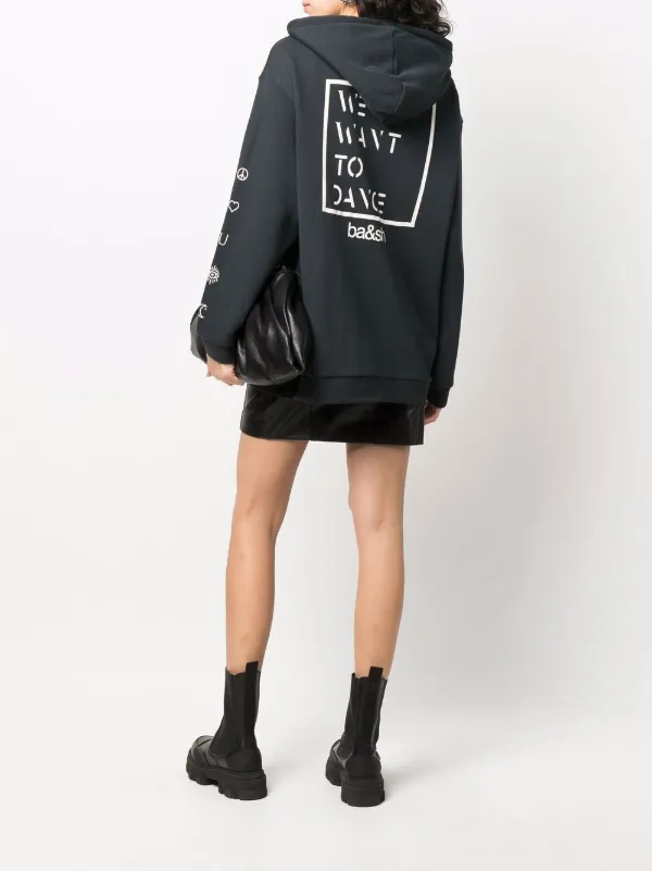 girls slogan moletom com capuz