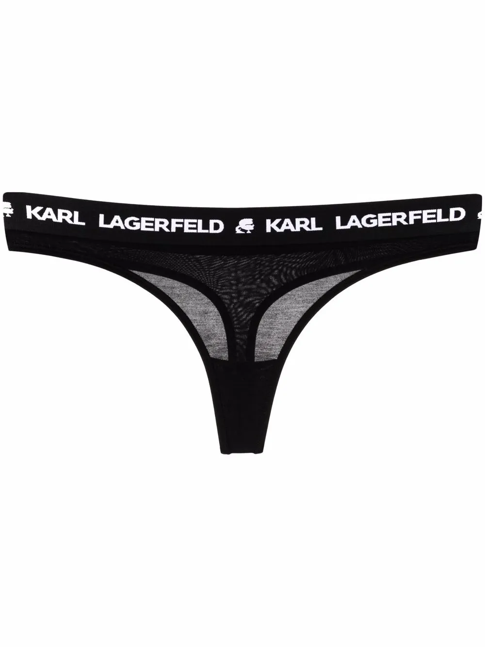 

Karl Lagerfeld set de dos tangas con logo - Negro