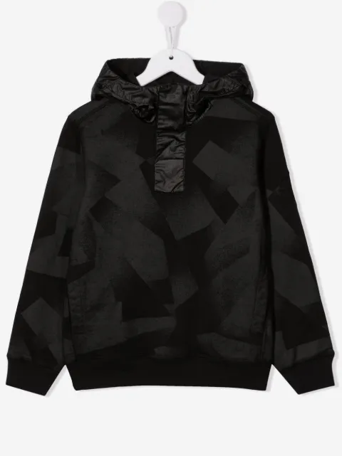 Stone Island Junior hoodie con estampado geométrico