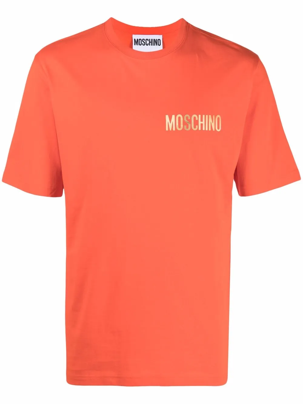 

Moschino playera con logo en relieve - Naranja