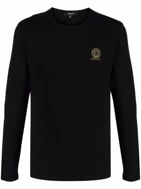 Versace logo-print long-sleeved T-shirt