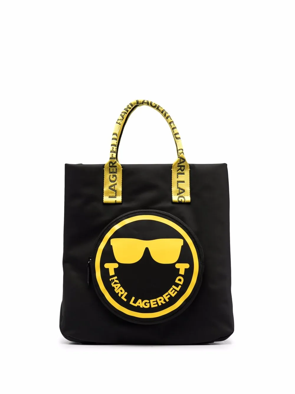 smiley print tote