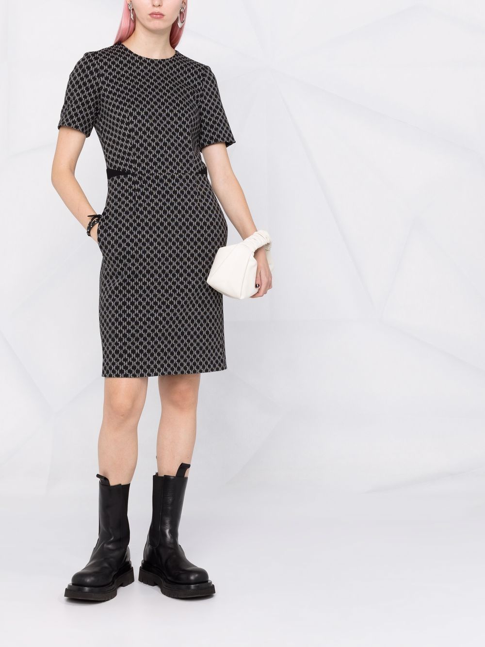 Image 2 of Karl Lagerfeld Monogram Punto shift dress