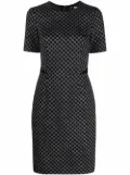 Karl Lagerfeld Monogram Punto shift dress - Black