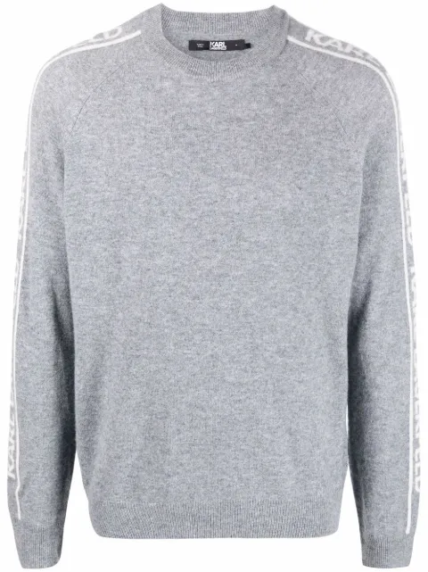Karl Lagerfeld logo-print cashmere jumper