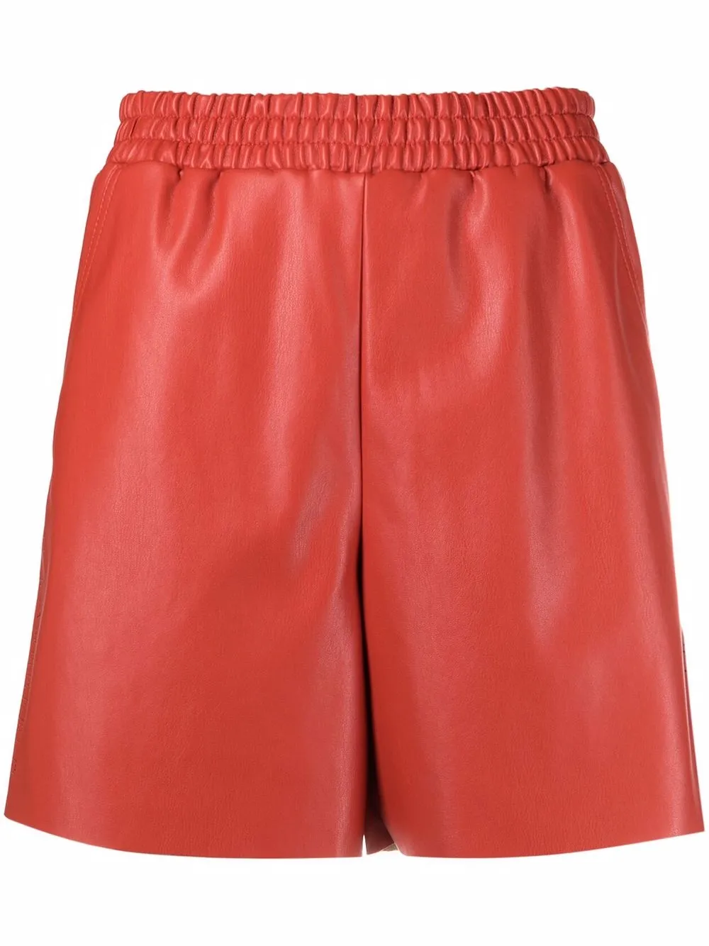 

Karl Lagerfeld perforated leather-look shorts - Red