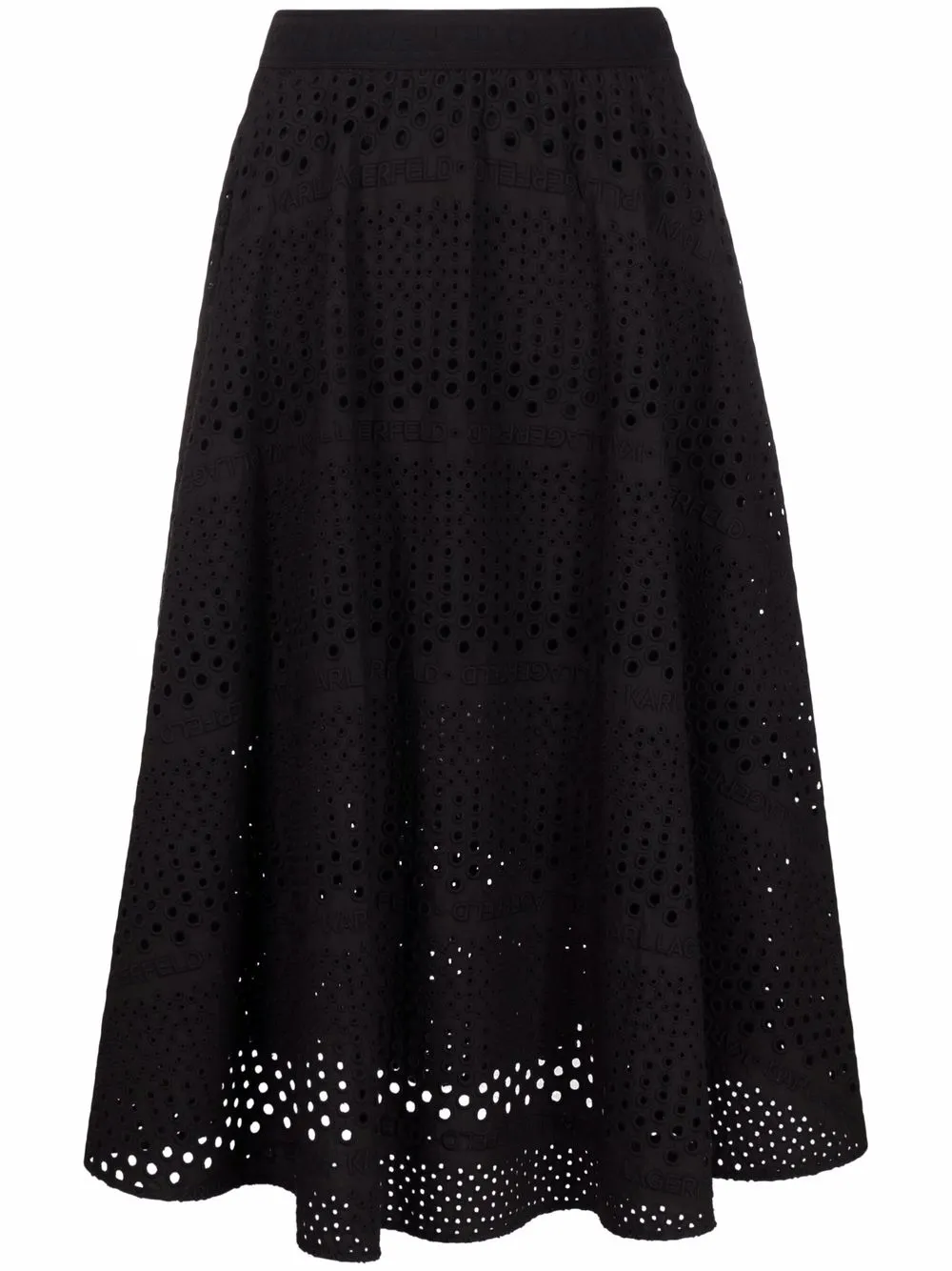 

Karl Lagerfeld falda midi Lola - Negro