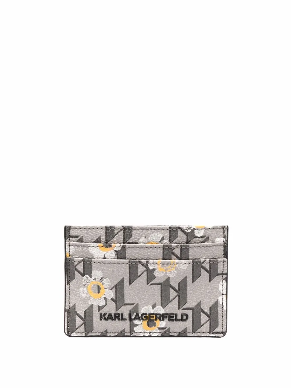 

Karl Lagerfeld tarjetero con estampado floral - Gris