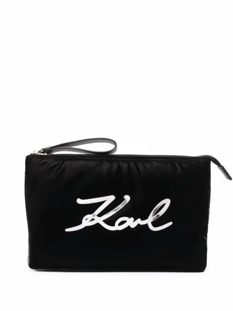 Karl Lagerfeld شنطة كلاتش بوليستر معاد تدويره مميز