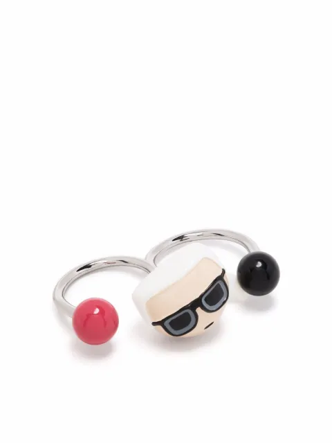 Karl Lagerfeld خاتم K 'كارل ' بخرز