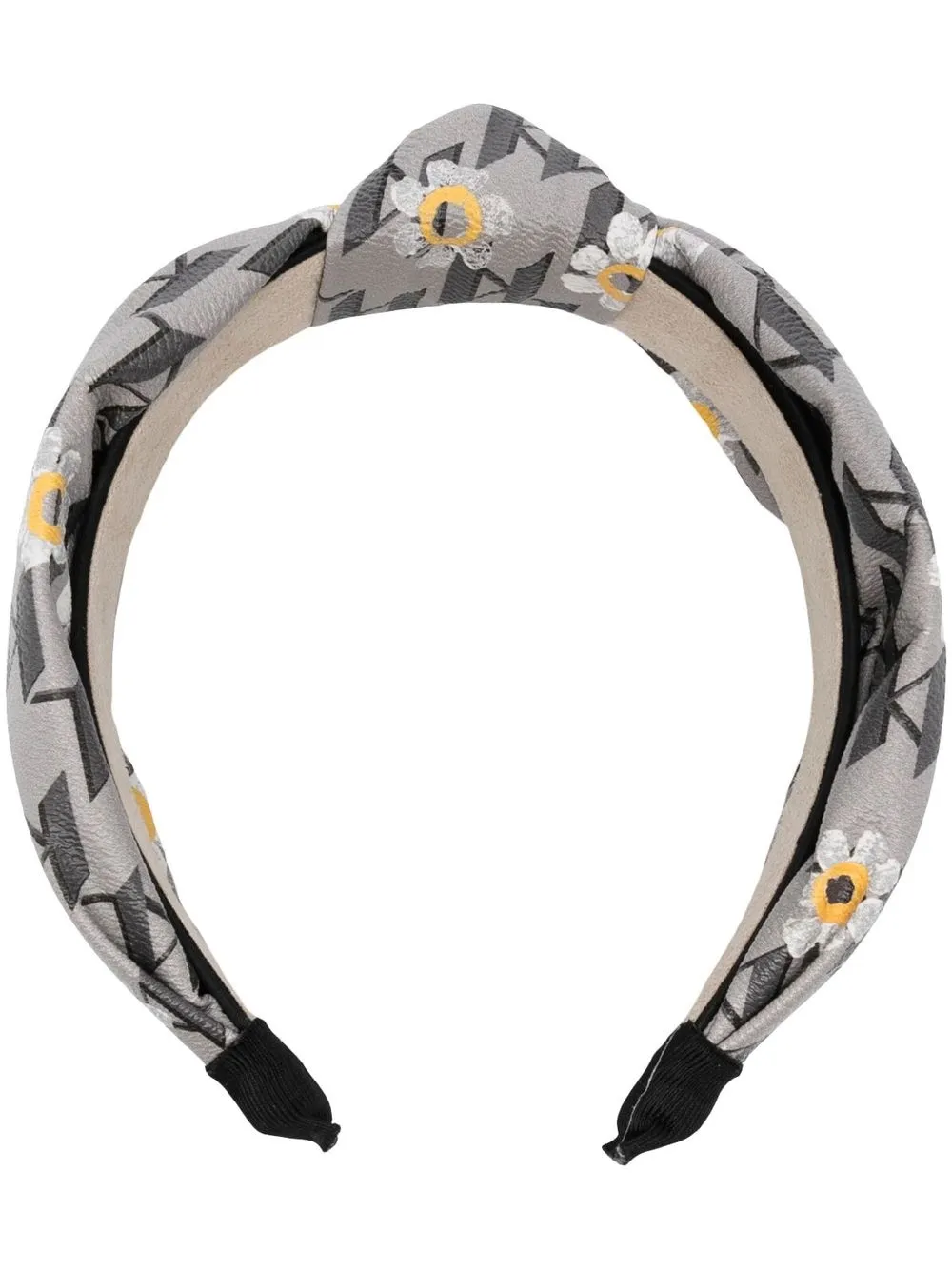 

Karl Lagerfeld diadema con monograma y estampado floral - Gris