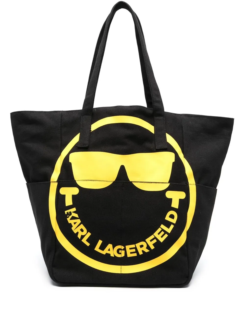 

Karl Lagerfeld x Smiley logo-print tote - Black
