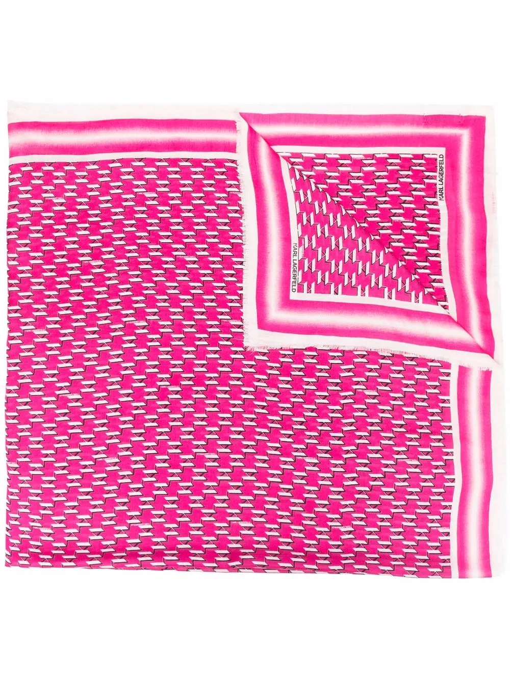 

Karl Lagerfeld patterned two-tone scarf - Pink