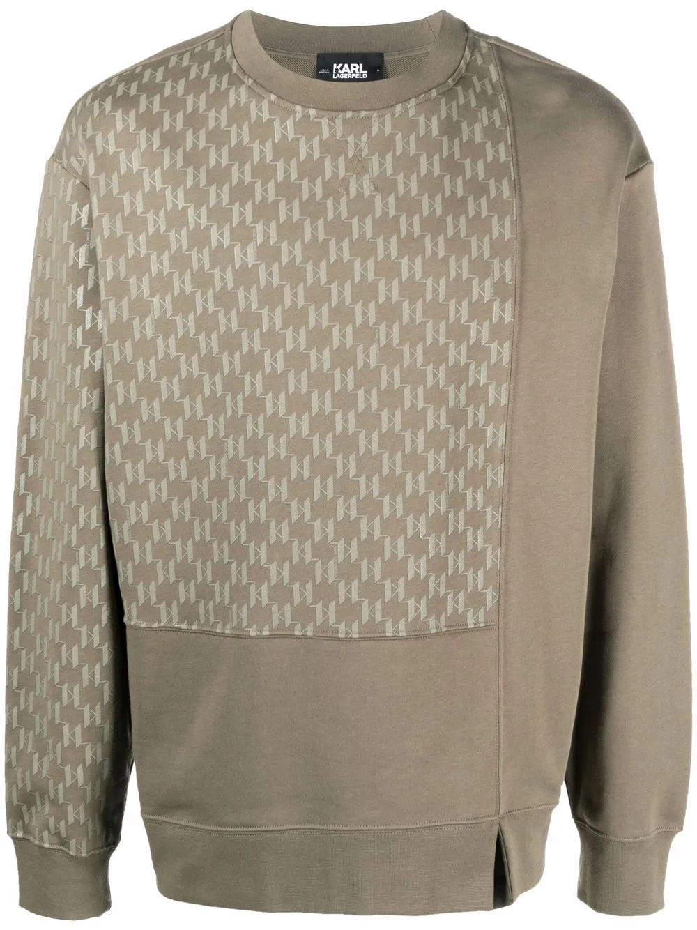

Karl Lagerfeld sudadera con monograma estampado - Verde
