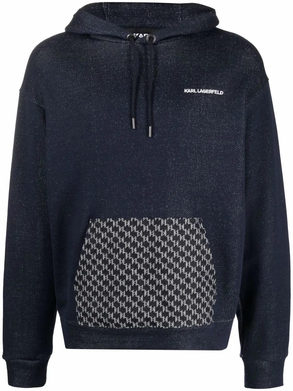 

Karl Lagerfeld logo print hoodie - Blue